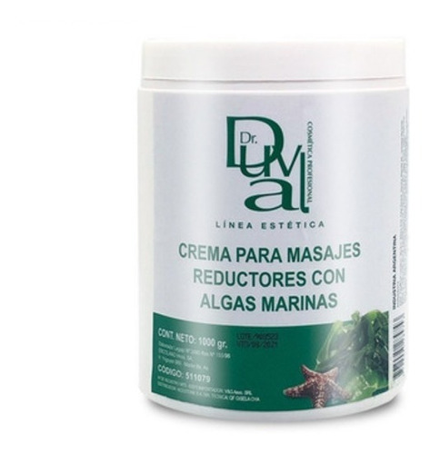 Crema Masajes Reductores C/ Algas Marinas Duval 1kg