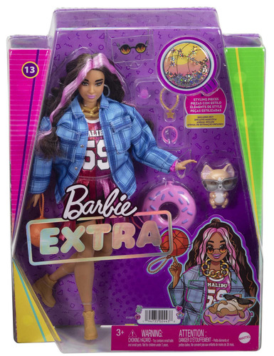 Muñeca Barbie Extra #13 Jersey De Básquetbol