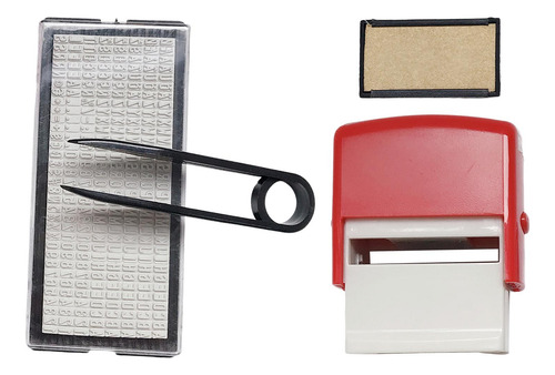 Kit De Sellos De Goma Personalizados Vintage, Pintura Rojo