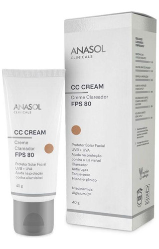 Cc Cream Anasol Clinicals Fps 80 - 40g - Toque Seco