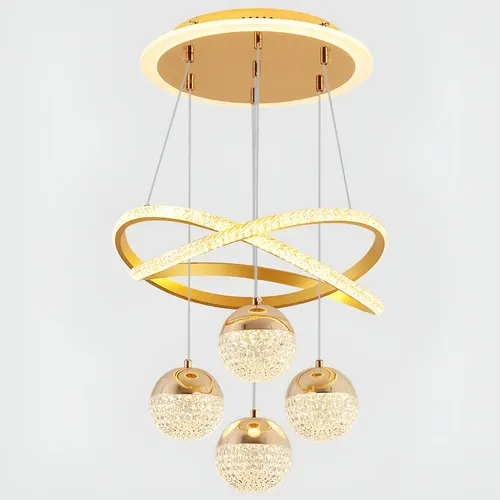 Lustres Sala, Luminaria Pendente Teto - 3 Cores Lampada LED 127/220v Dourado — R$ 299,73 em Mercado Livre, 63% OFF