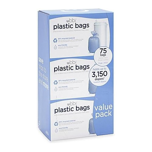 Pack De 75 Bolsas De Plástico Cubo De Pañales (3 Paqu...