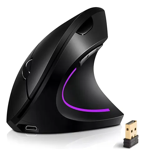 Mouse Ergonomico Vertical Inalambrico 2.4g Recargable Usb-c