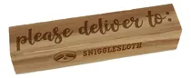 Comprar Please Deliver To Cursive Script Sello Goma Rectangular Para
