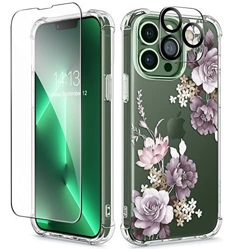 Gviewin For iPhone 13 Pro Case With Screen Protector K5ddm