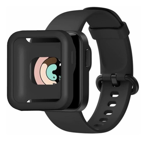 Combo Deportivo De Correa + Case Para Xiaomi Mi Watch Lite Negro