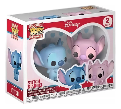 Cx 2 Llaveros Funko Stitch Y Angel Disney Pop For Parejas
