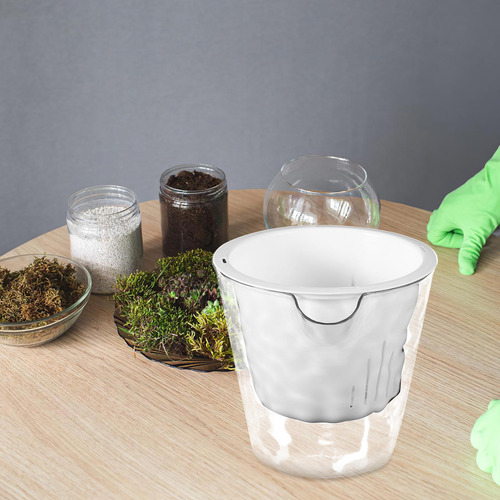 Maceta De Plástico Transparente: Maceta Con Riego Automático