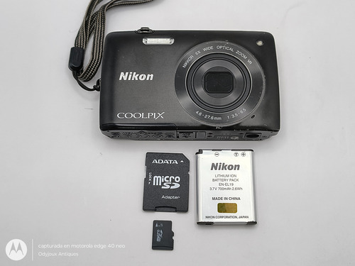 Cámara Nikon Coolpix S4300 Touch Screen 16mpx 6x Funcionando Negro (Usado)