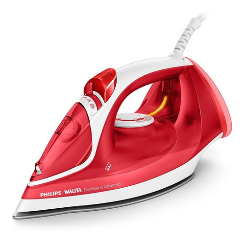 Plancha de vapor Easyspeed Advanced Philips Walita, color blanco/rojo, voltaje