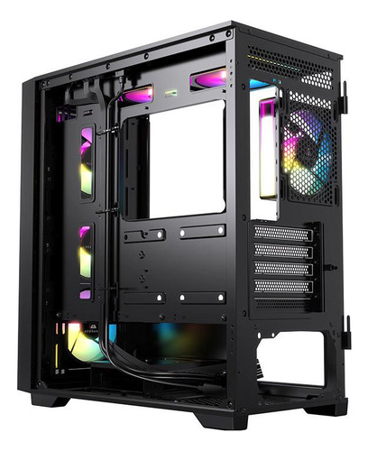 Gabinete Gamer Acegeek Xrader Mini, Mid-t Lat De Vidro Preto