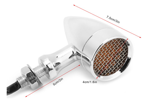Señal De Giro Para Motocicleta, 2 Unidades, Led, 12 V, 10 Mm