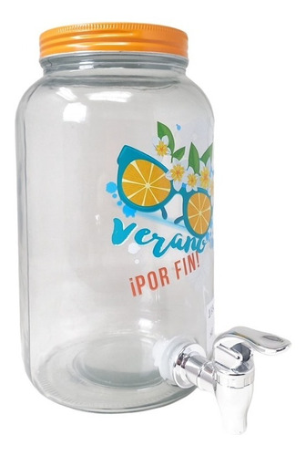 Frasco Dispenser Vidrio Decorados Varios Canilla 3lts