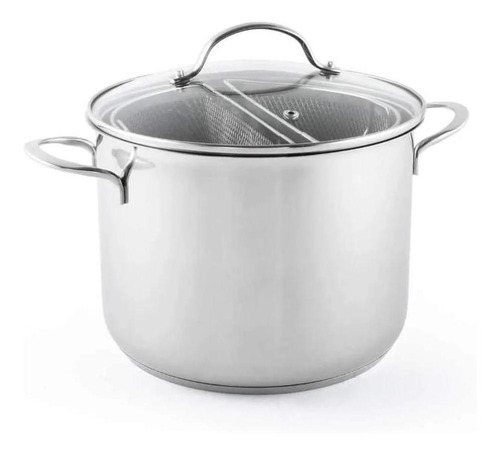 Imagem 6 de 6 de Panela De Aço Inox Para Pasta E Vegetais 6 Litros Bialetti