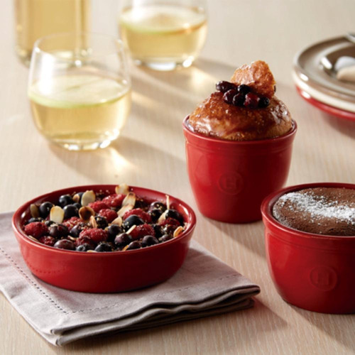 Imagem 4 de 4 de 2 Ramekins P/creme Brulee 13x3,5cm Vermelho Emile Henry