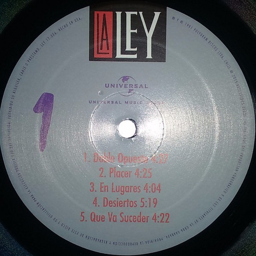 Imagen 2 de 4 de Vinilo La Ley Doble Opuesto Nuevo Sellado