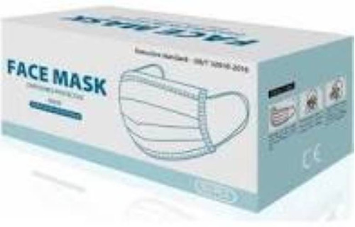10 Cajas De Mascarillas 3 Pligues Marca Mask, Cada Caja 50un