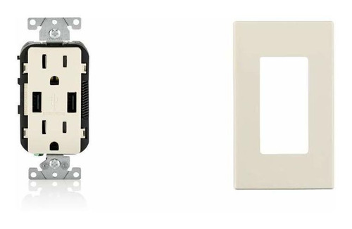 Leviton Receptáculo Doble Resistente A Golpes, Con Cargadore