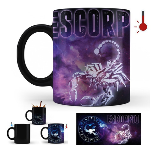 Imagen 3 de 3 de Taza Mágica Caballeros Del Zodiaco Escorpio
