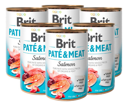 Brit Care Paté And Meat Salmón 6 Un