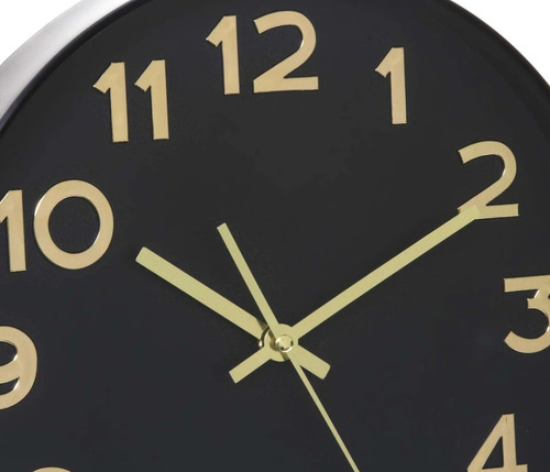 Imagen 3 de 3 de Reloj De Pared Moderno Decorativo Sala Hogar Recámara Negro