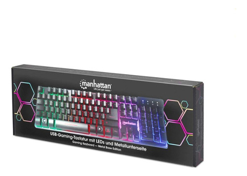 Teclado Manhattan Gaming Retroiluminado Led Alambrico 178457