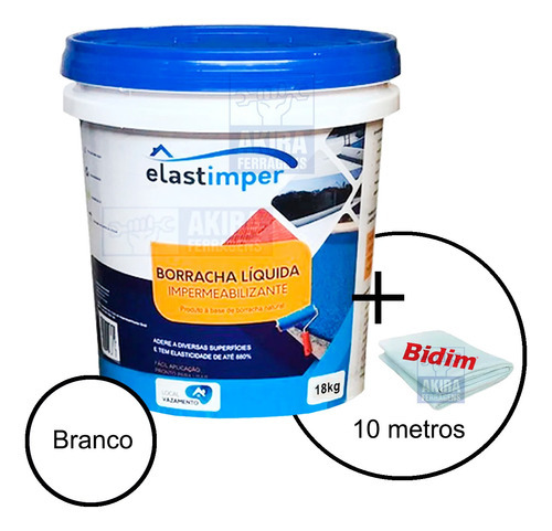 Borracha Liquida Elastimper 18kg Impermeabilizan Laje Branca