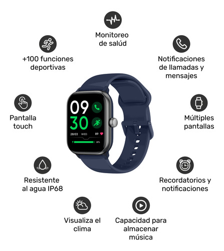 Reloj Smartwatch Music Rhythm X10 41mm