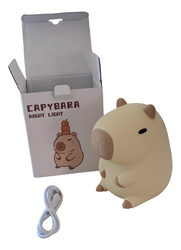 Lámpara Capibara Capybara De Silicón Mesa De Noche 