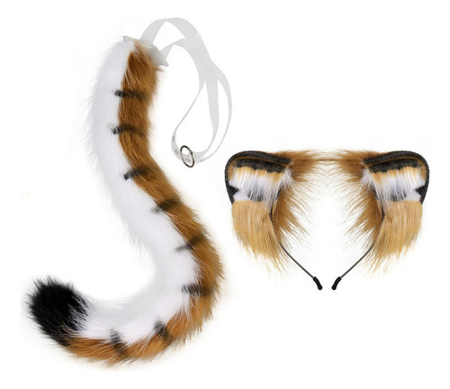 Conjunto De Orejas Y, Diadema De Tigre, Aro Para El Pelo,