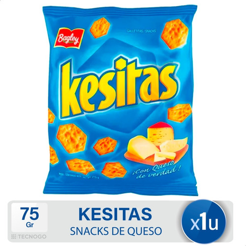 Galletitas Kesitas Snack Saladas Con Queso Paquete 75 Grs