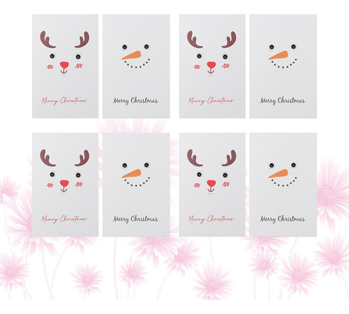 Imagem 3 de 8 de 8pcs Creative Christmas Wish Adorable Gift Paper Saudação Ca