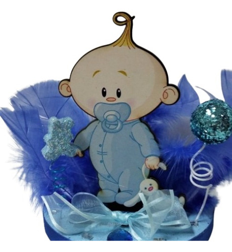 Adorno Torta Nacimiento / Baby Shower Bebe Nene Fibrofacil