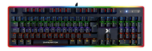 Teclado Xblade Gaming Elite Imperator Mecanico Rgb Black Color del teclado Negro