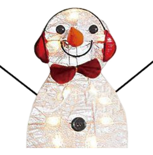 Muñeco De Nieve De Navidad Led Enciende La Linterna De