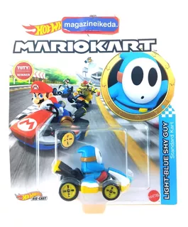 Carro Hot Wheels Mario Kart Light Blue Shy Guy Mattel Grn21