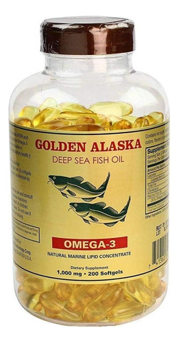 Omega 3 Alaska Aceite De Pescado Mar Profundo 1000mg 200 Cap