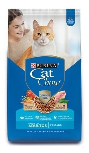 Imagen 1 de 1 de Alimento Cat Chow Defense Plus  para gato adulto sabor pescado en bolsa de 15 kg