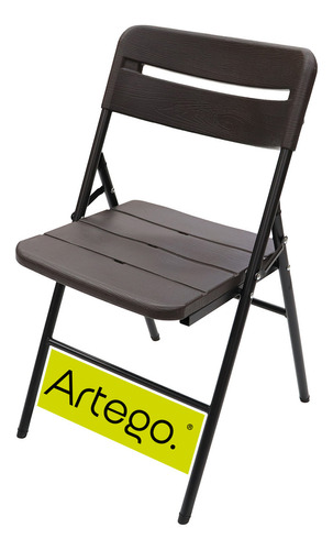 Silla Plegable Acabado Tipo Madera Plástico Hdpe Ligera Folding Chair Compacta Para Terraza Jardín Eventos Paquete De 2 Sillas