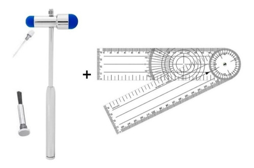 Kit Com 8- Martelos Buck + 8- Goniômetro Pvc Amplitude 36 Cm