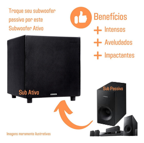 Subwoofer Ativo Sbx-180 8pol. 180w Rms - New Level
