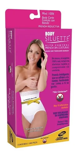 Faja Body Siluet Calzon Alto Con Silicon Mod. 1006