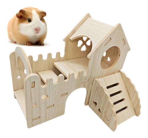 Hamster De Madera Hut Huteway Fun Accesorios De Jaula De