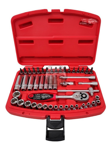 Juego Maleta 48 Piezas 1/4 Dados Llaves Tooltech No Stanley
