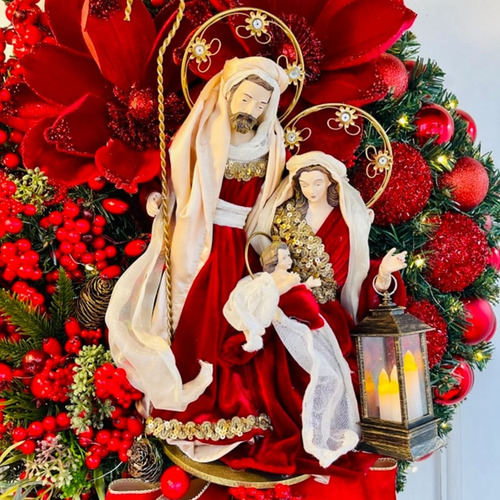 Letrero De Guirnalda Navideña Santo Jesús Guirnalda