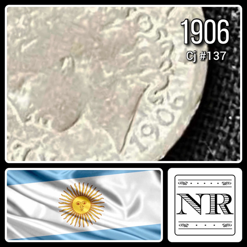 Argentina - 5 Centavos - Año 1906 - Cj #137 - Níquel