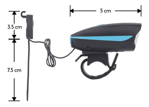 Imagen 4 de 6 de Linterna Y Claxon Para Bicicleta | Bike-010