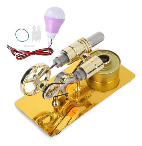 Bombilla De Motor Generador Modelo Stirling De Material Esco