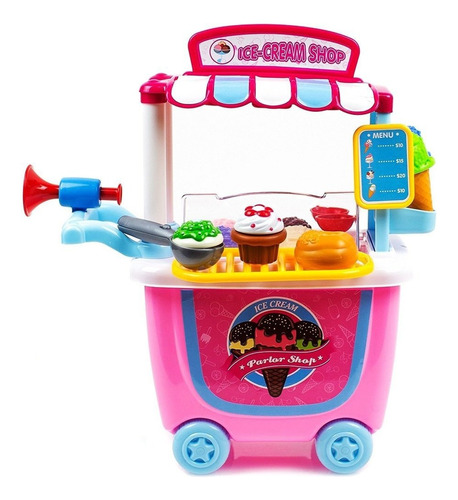 Set Puesto Heladeria Carrito Venta De Helados Zippy