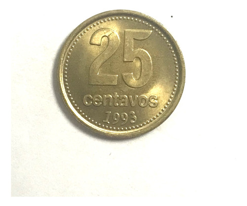 Monedas Argentinas: 25 Centavos 1993 Bronce 4.2.1 Sc